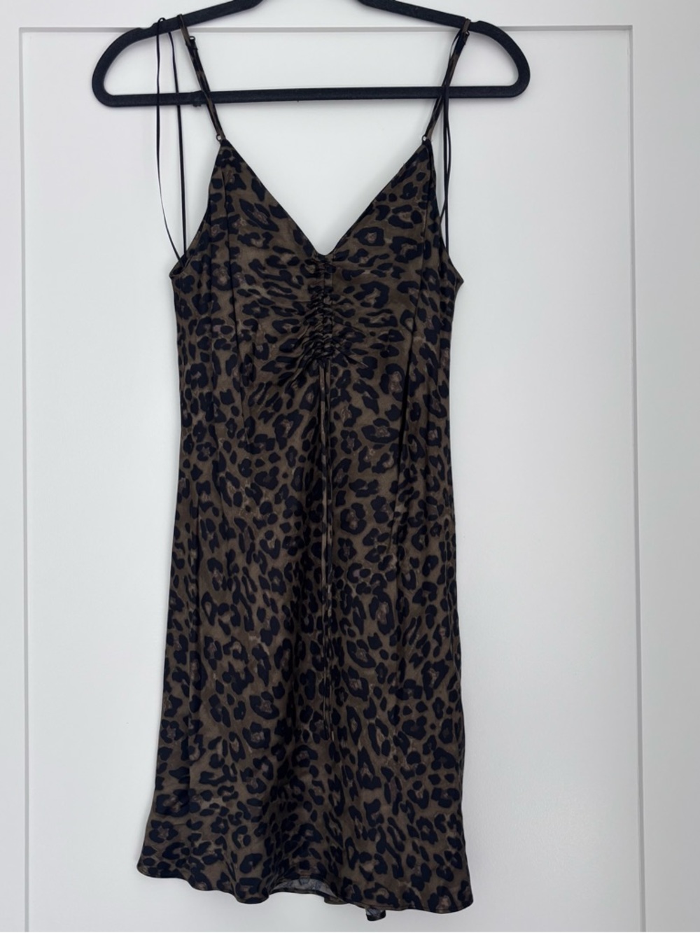 Zara Leopard Print Silk Slip Dress